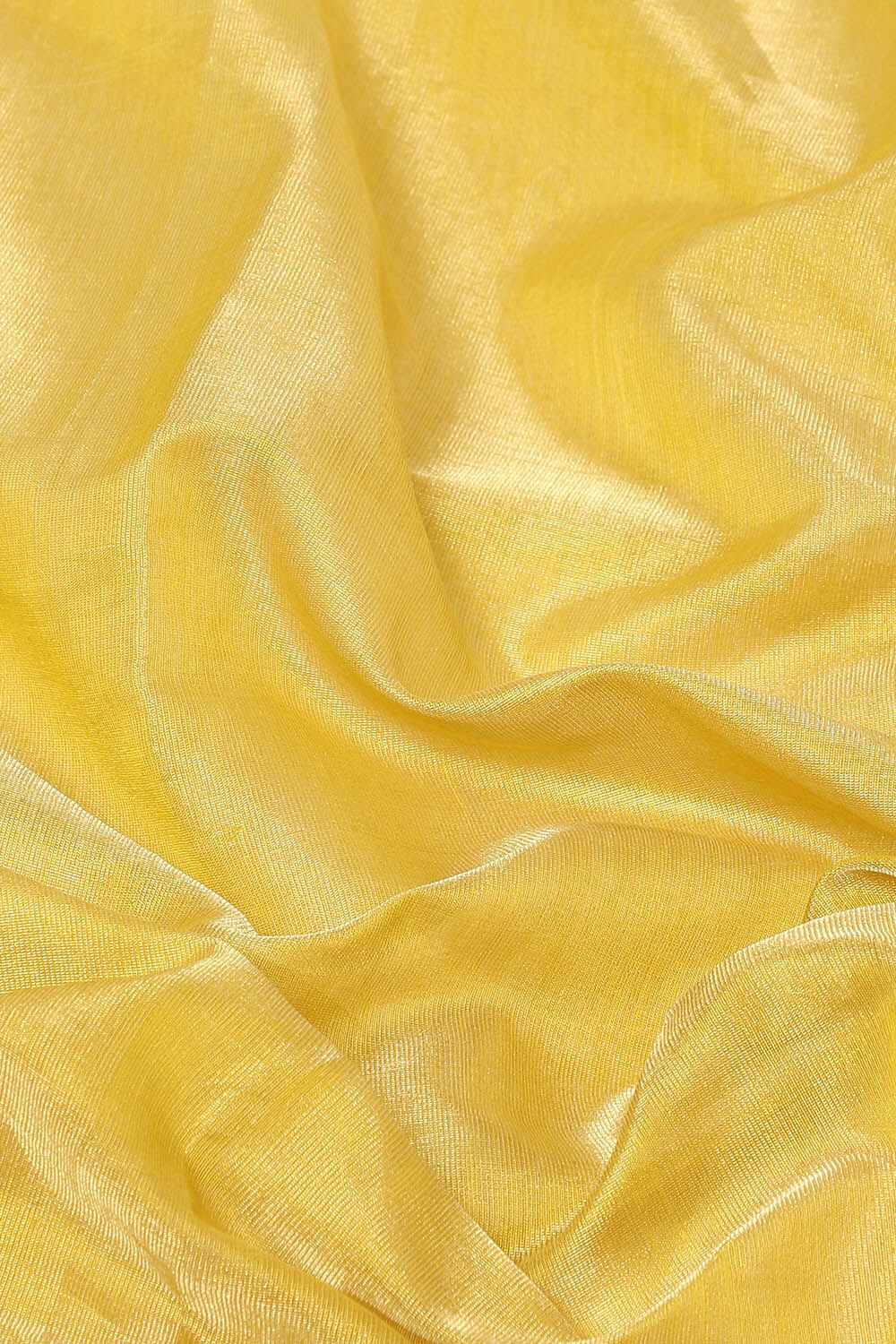 Yellow Pure Cotton Tissue Chanderi Saree image number null