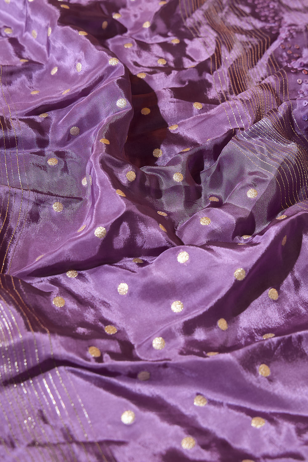 Purple Viscose Embroidered Saree image number null