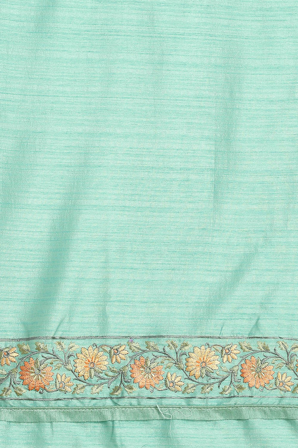 Light Pure Green Embroidered Saree image number null