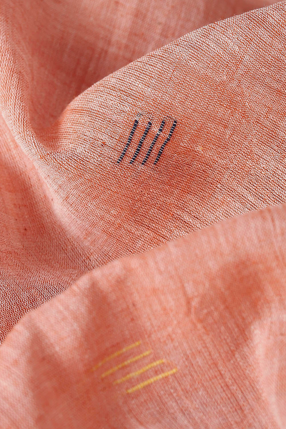 Light Orange Cotton Pure Khadi Cotton Jamdani Saree image number null