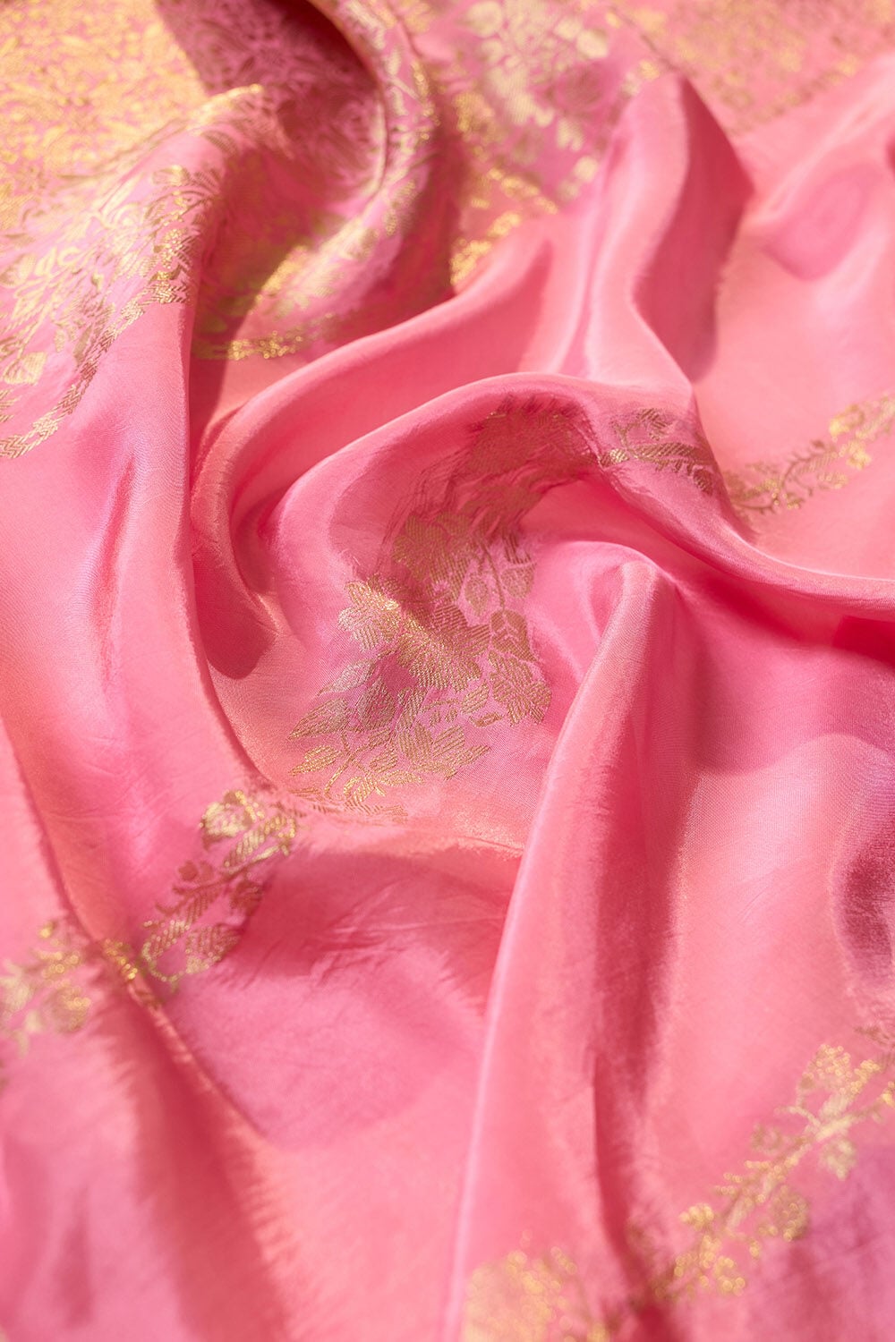 Pink Woven Pure Viscose Saree image number null
