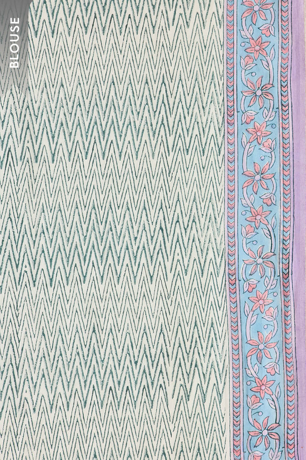 Light Violet Rajasthan Pure Cotton Printed Sanganeri Saree image number null