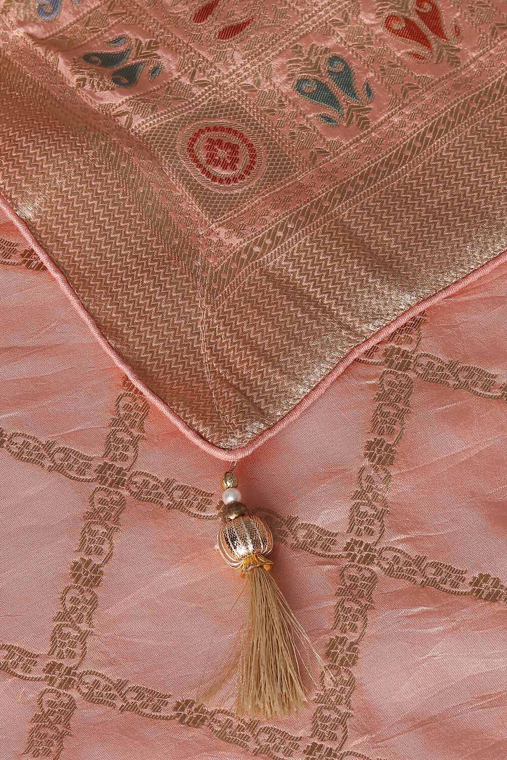 Light Orange Luxe Woven Saree image number null