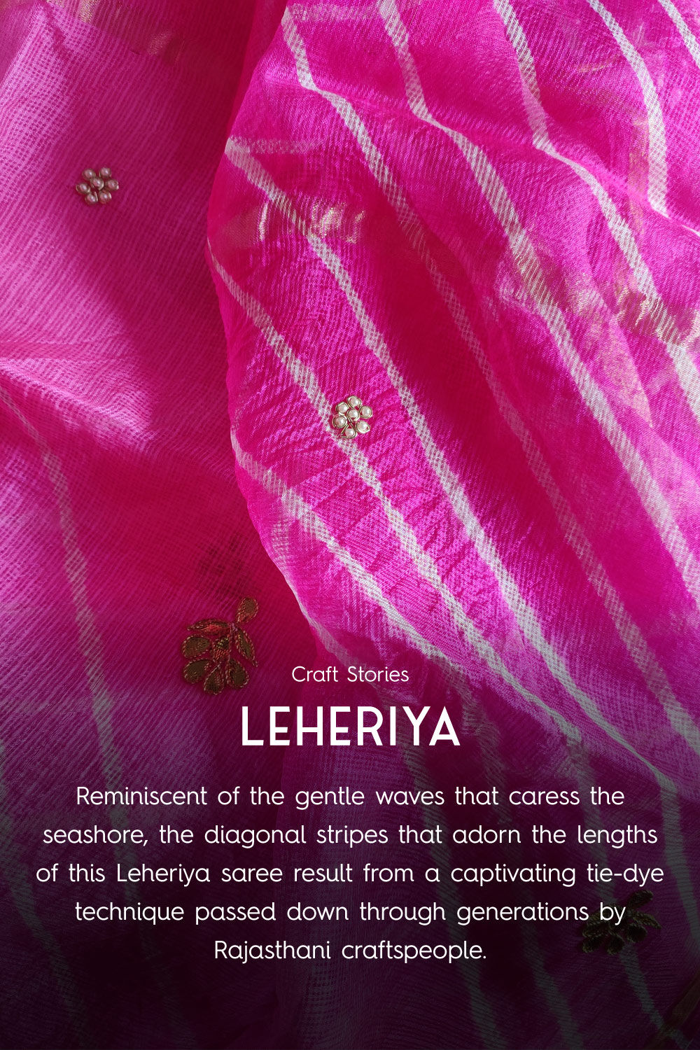 Red Rajasthan Pure Silk Georgette Tie & Dye Leheriya Saree image number null