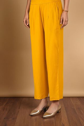 Yellow Viscose Embroidered Kurta Set thumbnail image number null