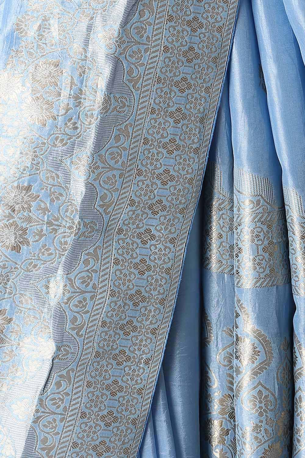 Blue Pure Luxe Vegan Saree image number null