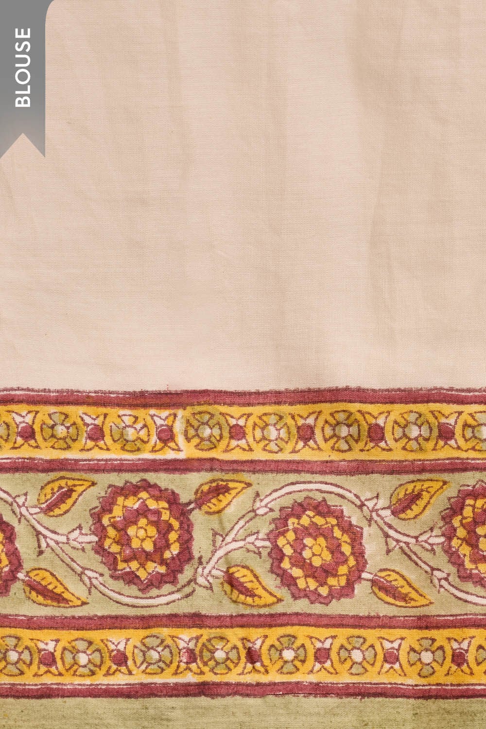 Yellow Rajasthan Pure Cotton Printed Sanganeri Saree image number null