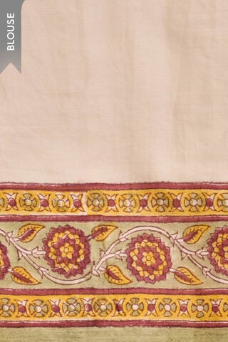 Yellow Rajasthan Pure Cotton Printed Sanganeri Saree thumbnail image number null