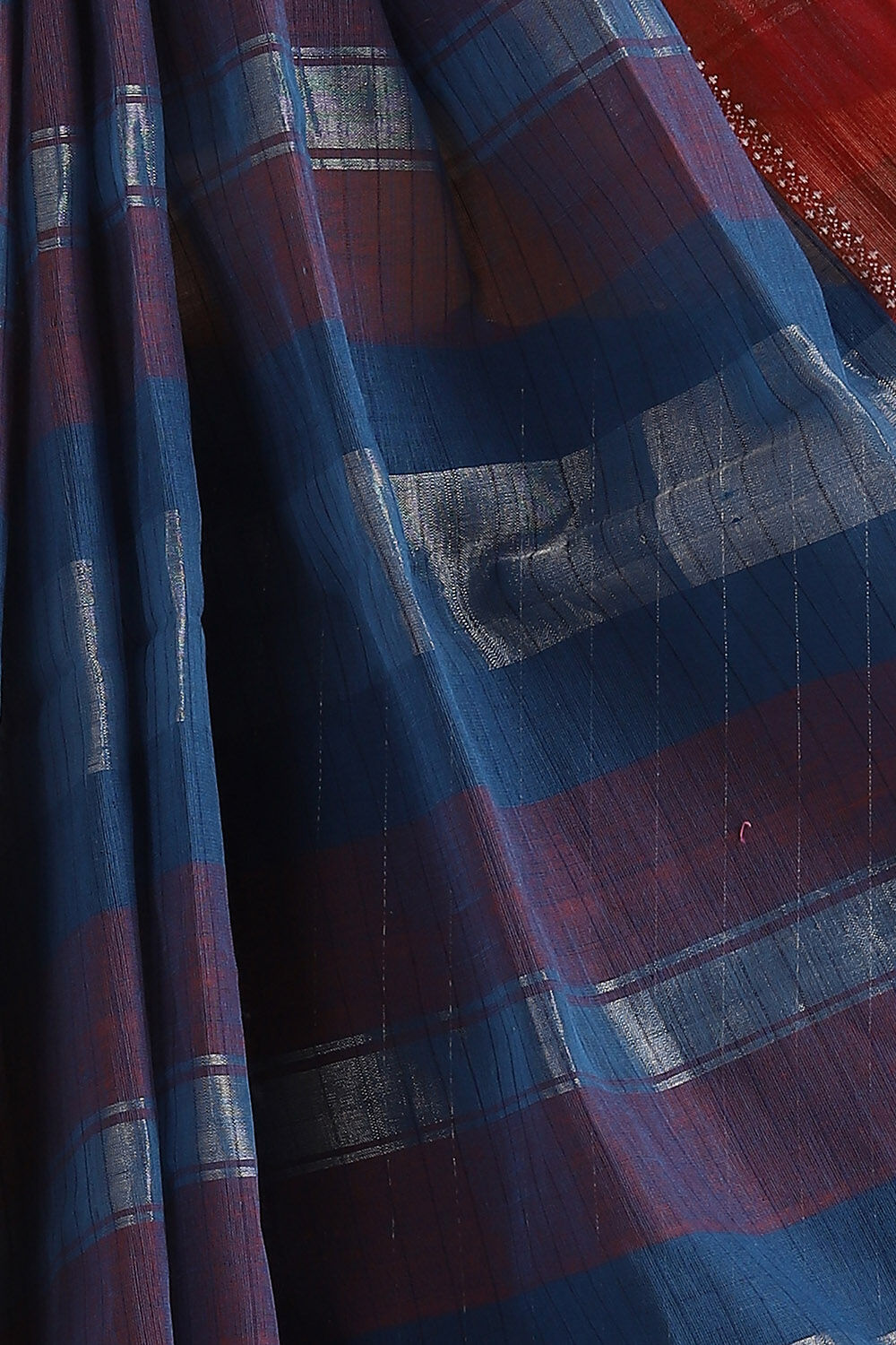 Dark Blue Pure Cotton Naranyanpet Saree image number null