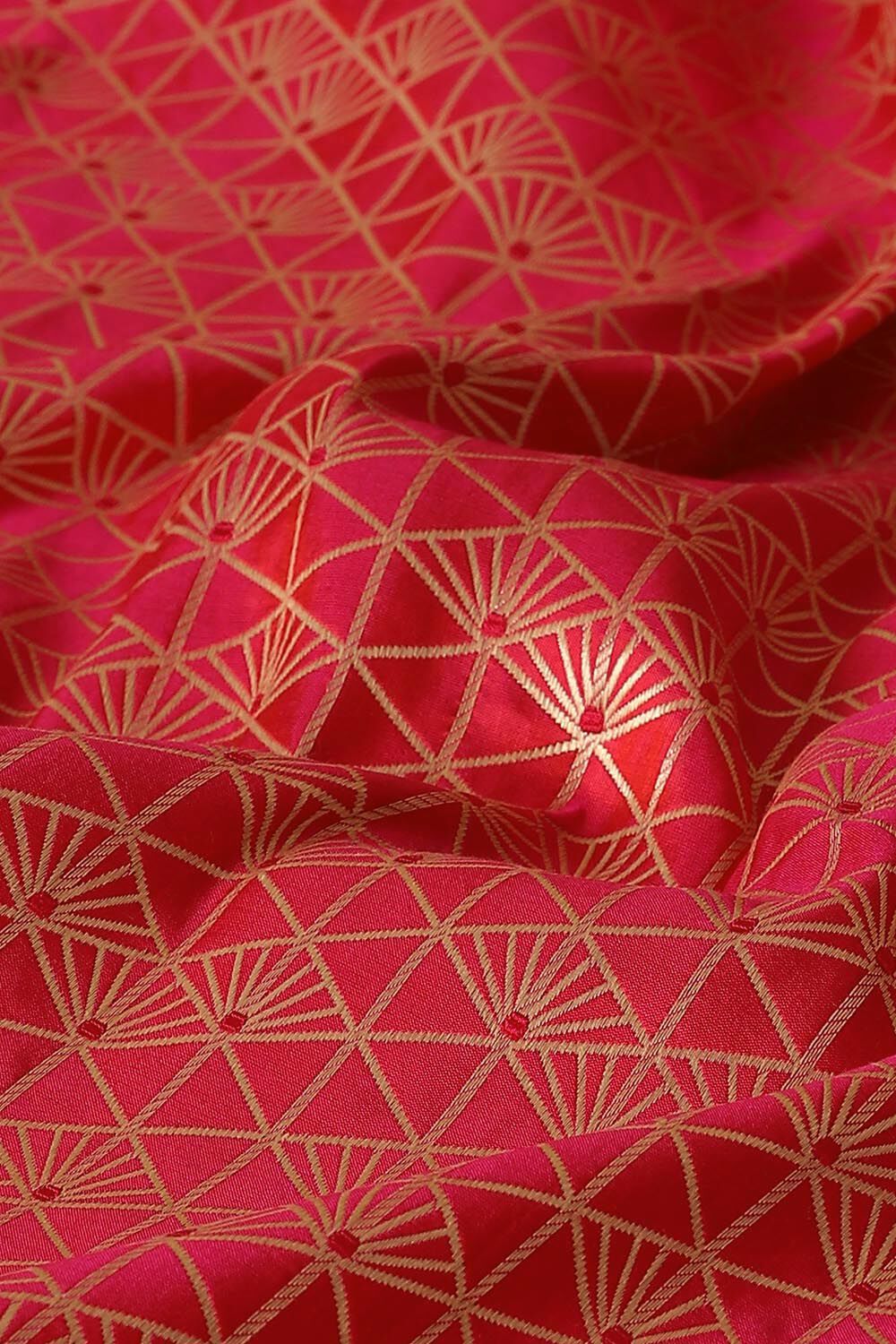 Red Pure Silk Banarasi Brocade Saree image number null
