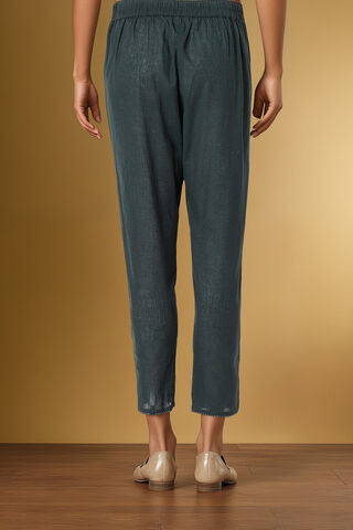 Dark Green Woven Pure Cotton Trouser thumbnail image number null