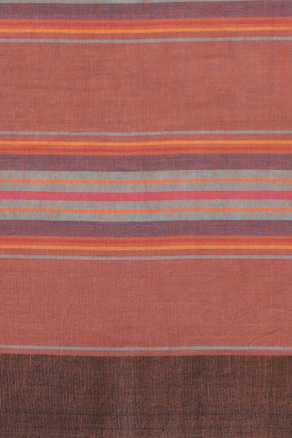 Brown Pure Cotton Bengal Saree image number null