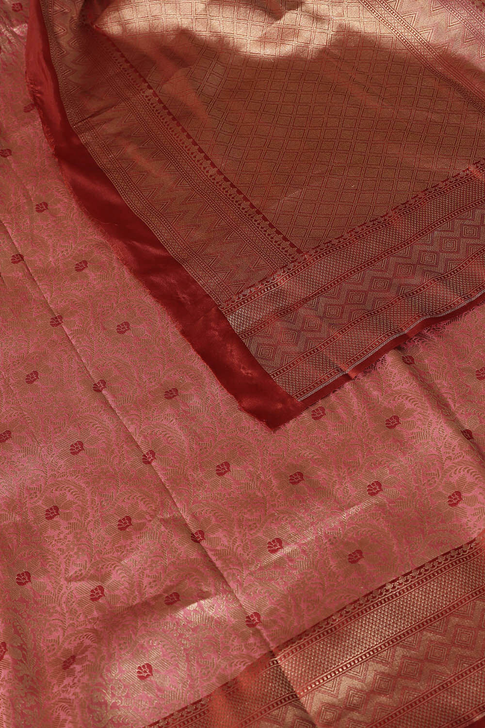Pink Pure Silk Banarasi Brocade Saree image number null