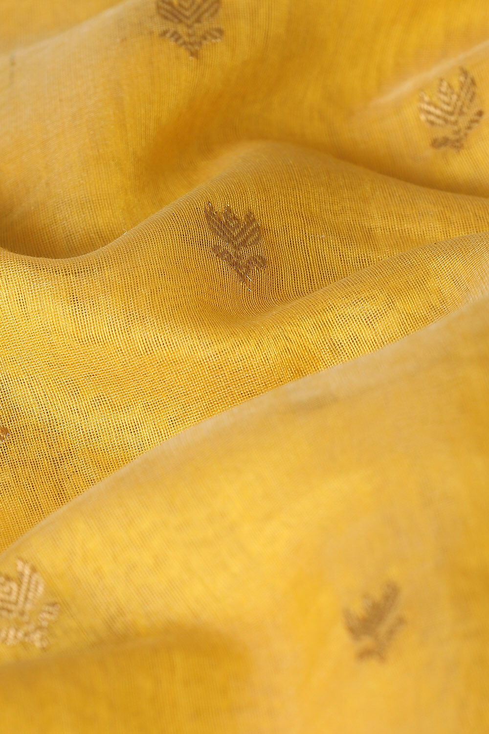 Yellow Pure Silk Cotton Chanderi Saree image number null