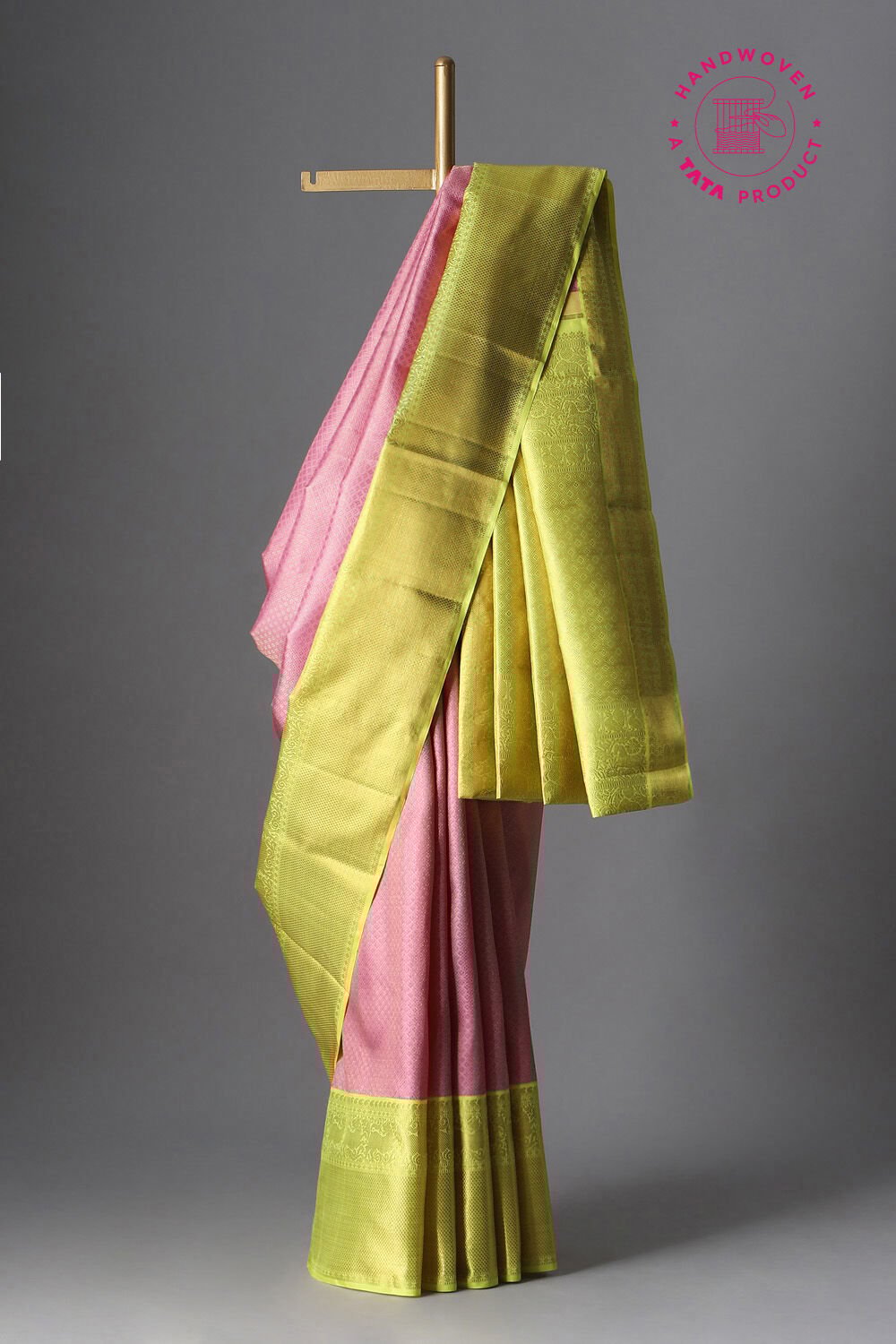 Pink Pure Silk Kanjivaram Saree image number null