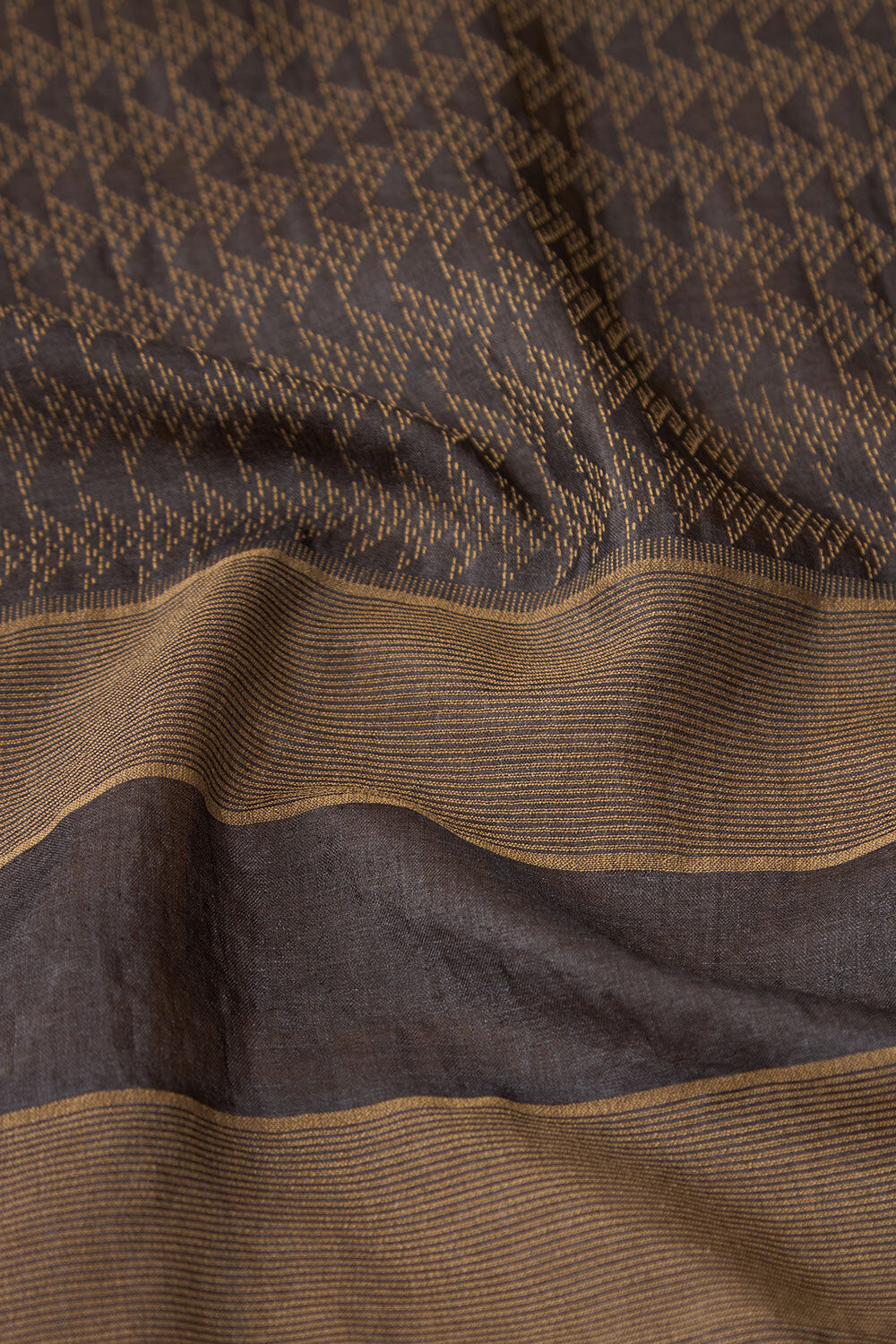 Black Chattisgarh Woven Pure Tussar Silk Saree image number null