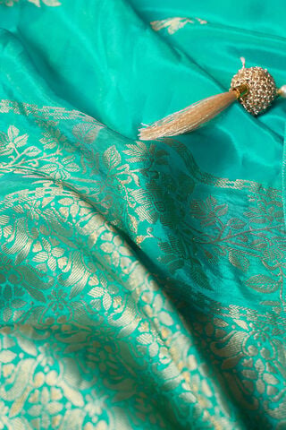 Blue Woven Pure Viscose Saree thumbnail image number null