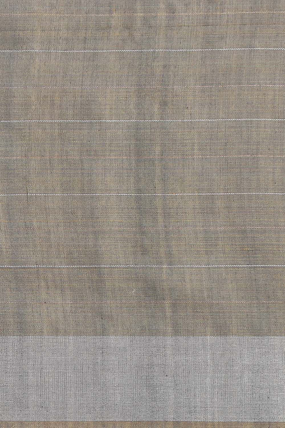 Grey Pure Tussar Silk Bhagalpuri Saree image number null