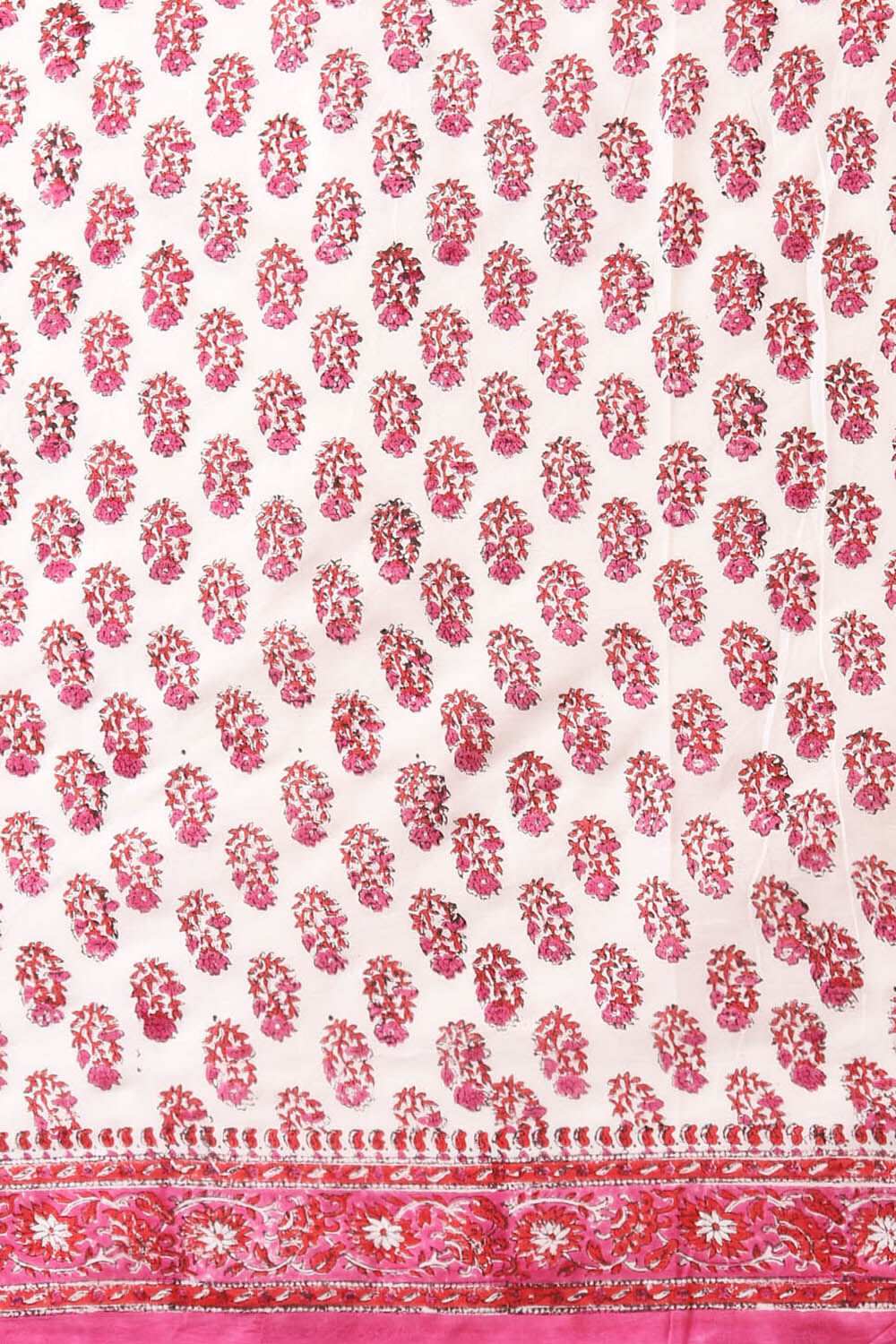 White Pure Cotton Sanganeri Printed Saree image number null