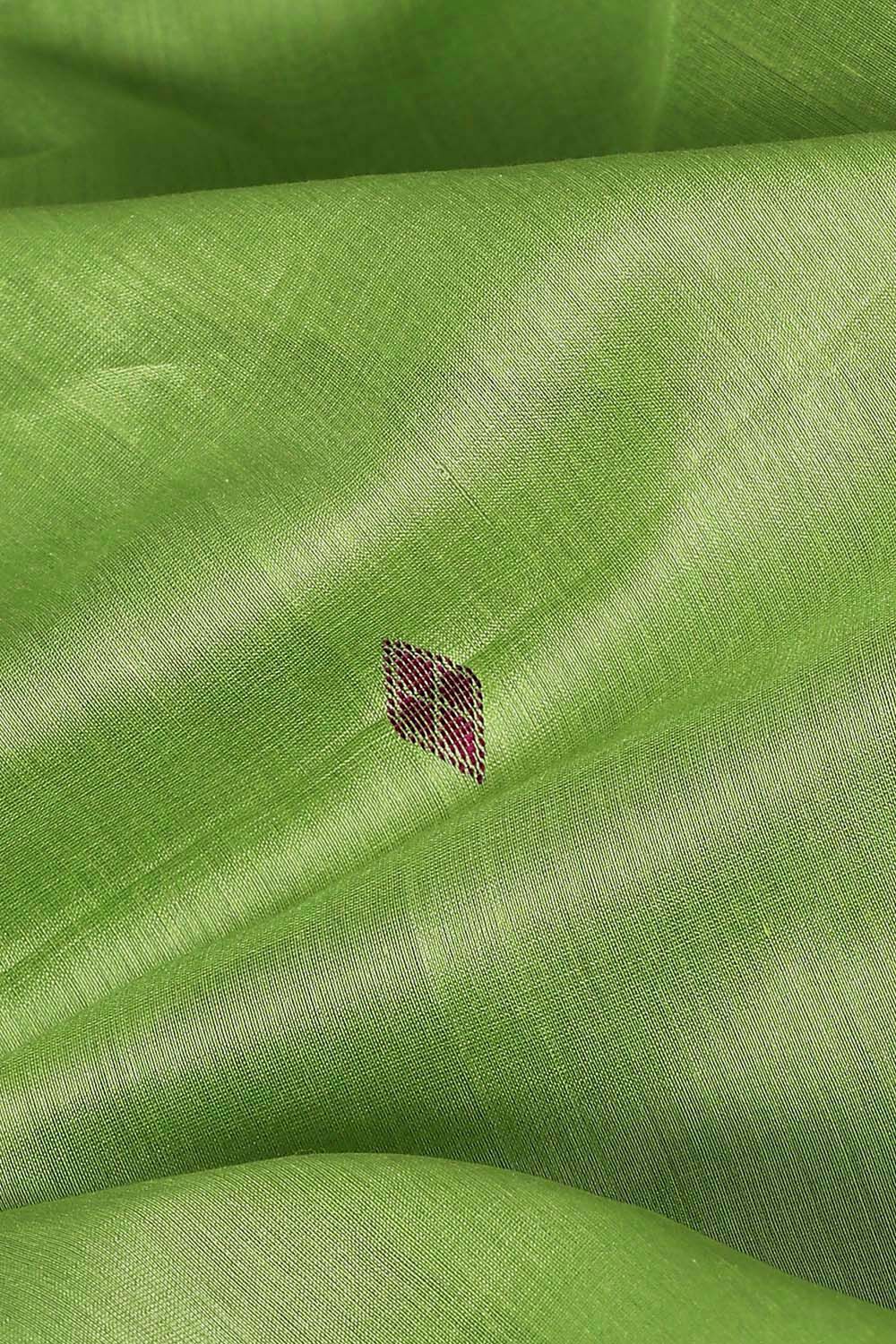Light Green Pure Silk Cotton Maheswari Saree image number null