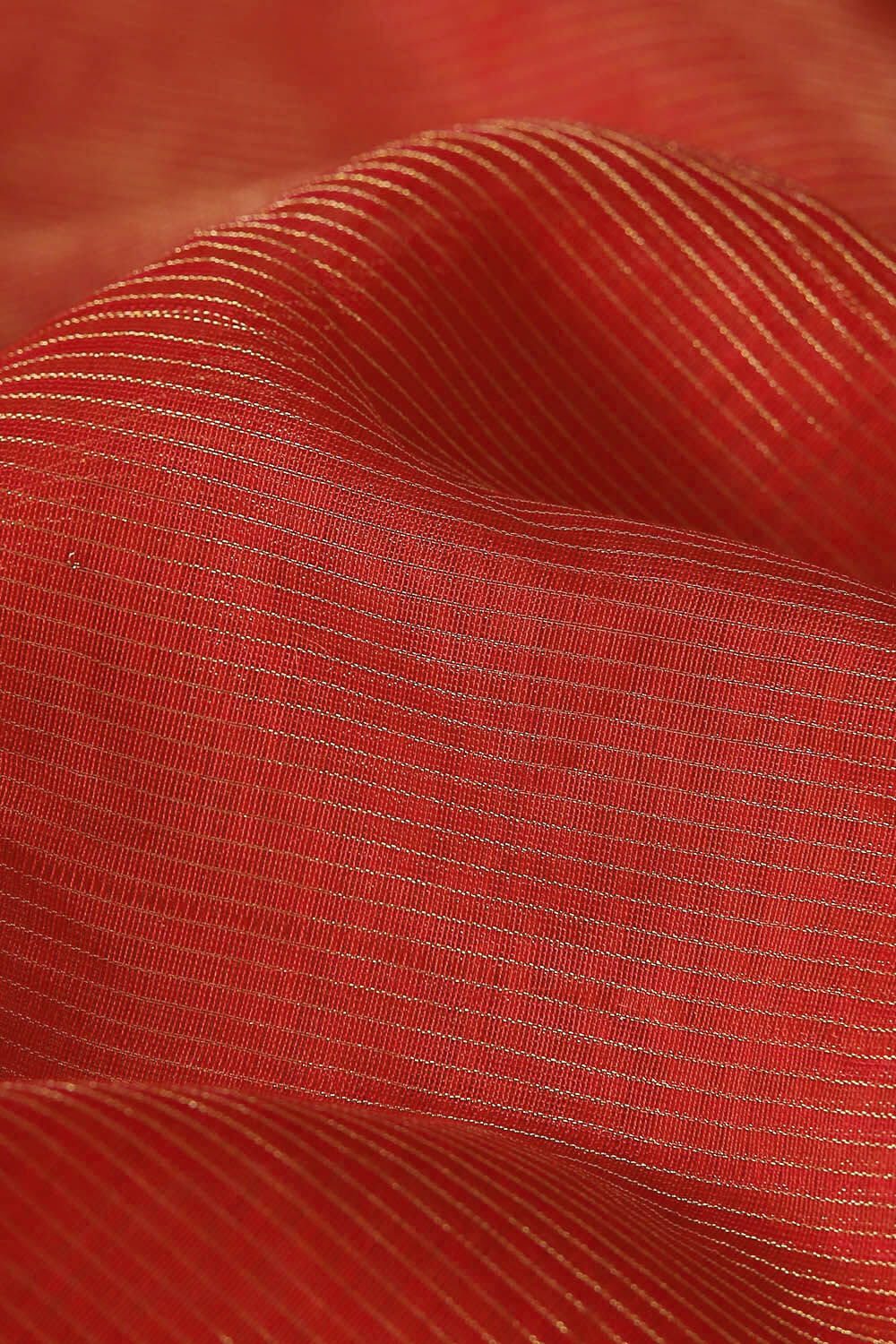 Red Pure Cotton Tissue Maheswari Saree image number null