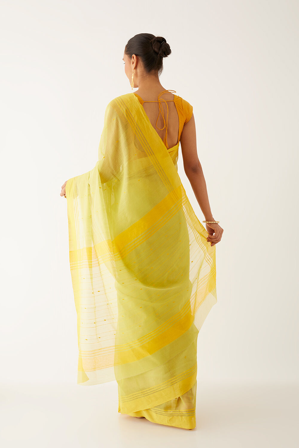 Light Green Pure Silk Cotton Chanderi Saree image number null