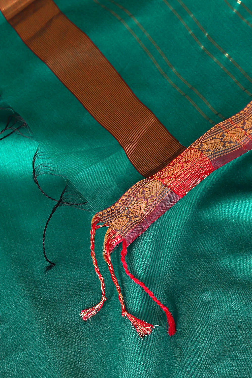 Green Pure Silk Cotton Maheshwar Saree image number null