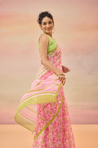 Pink Bengal Screen Printed Pure Cotton Kota Saree thumbnail image number null