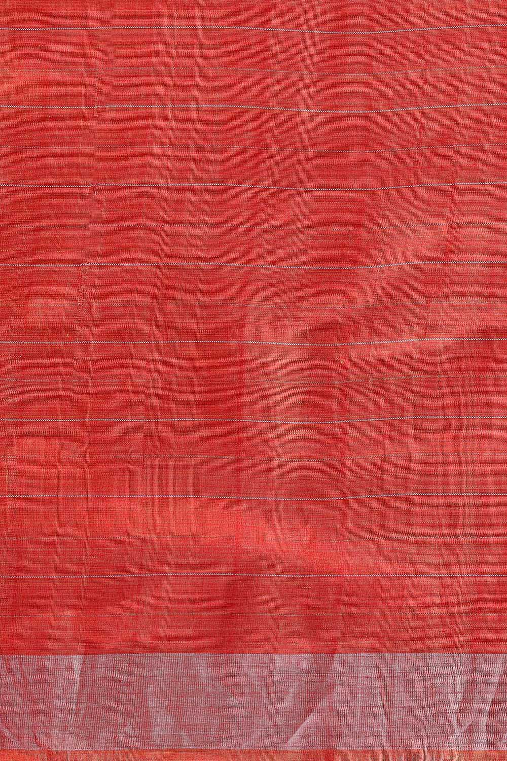 Light Orange Pure Tussar Silk Bhagalpuri Saree image number null