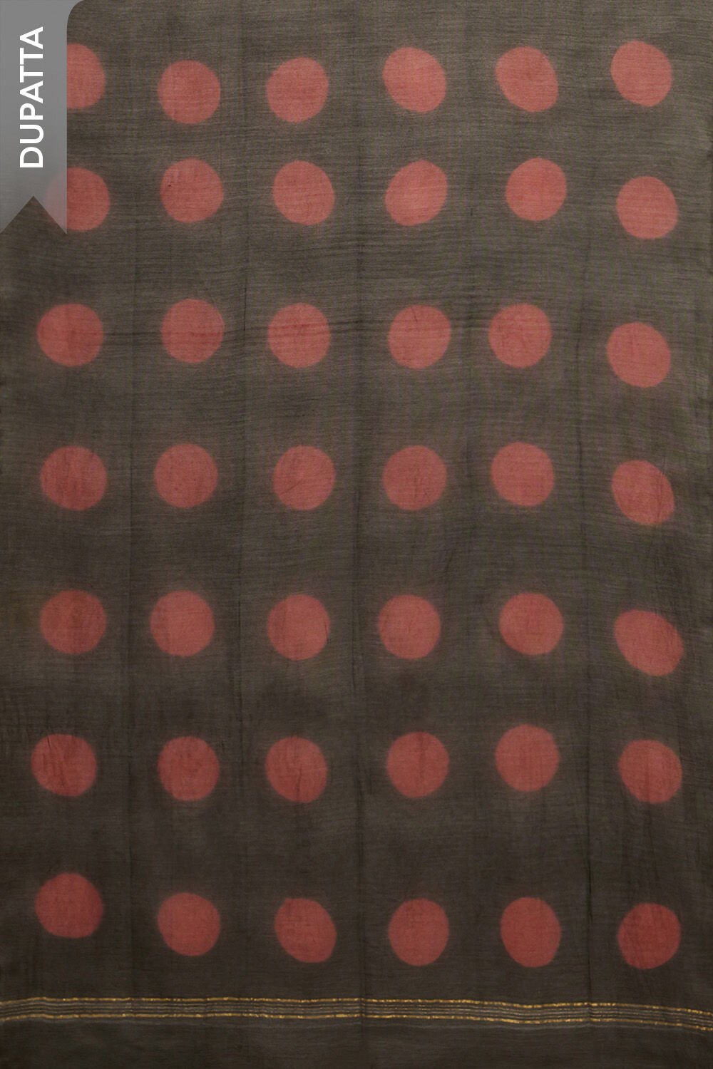 Brown Tie and Dye Shibori Pure Silk Cotton Unstitched Suit Set image number null