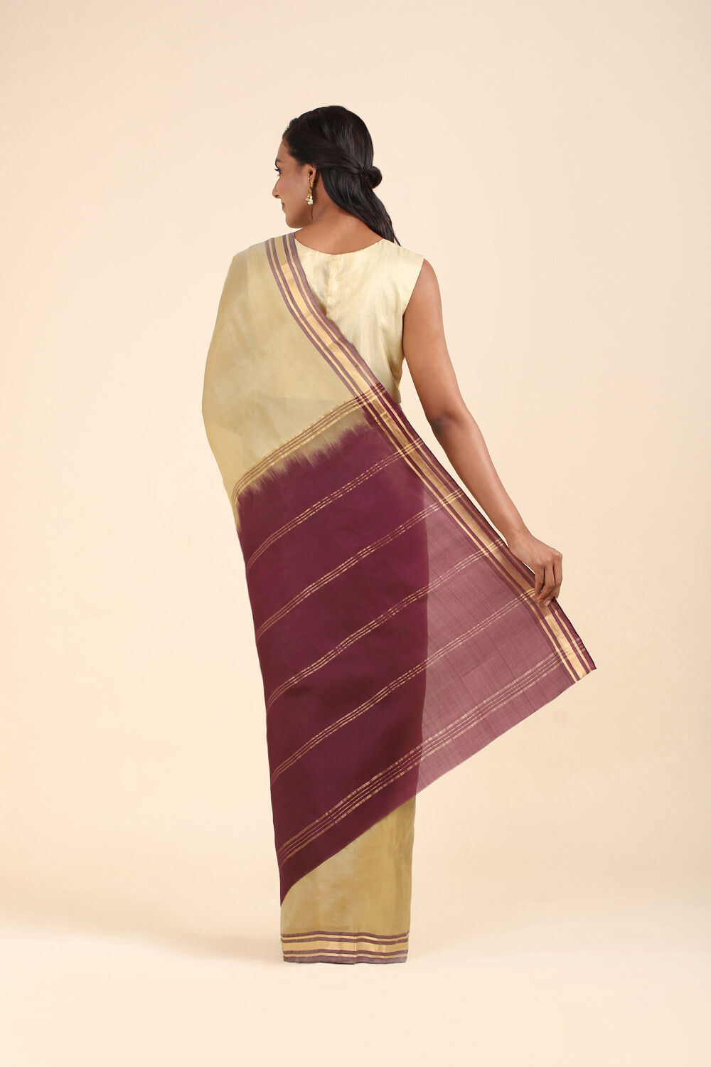 Gold Pure Soft Silk Saree image number null