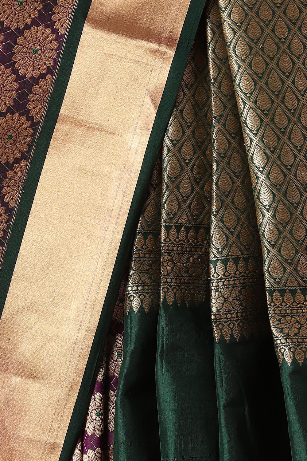 Purple Pure Silk Banarasi Brocade Saree image number null