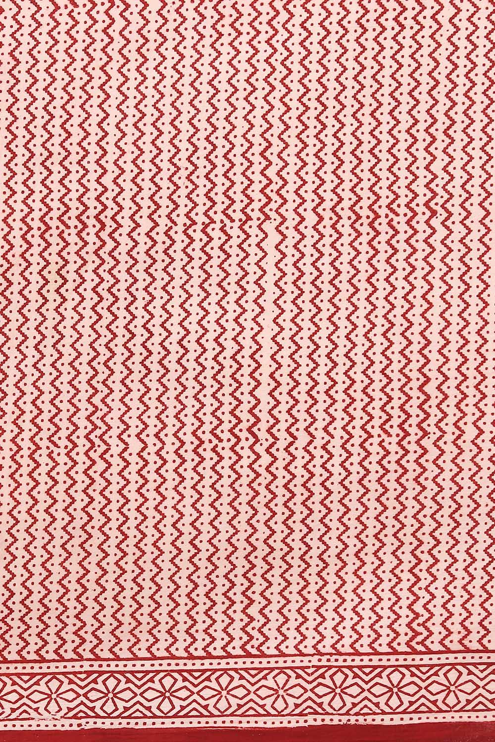 Off Pure White Cotton Bagh Printed image number null