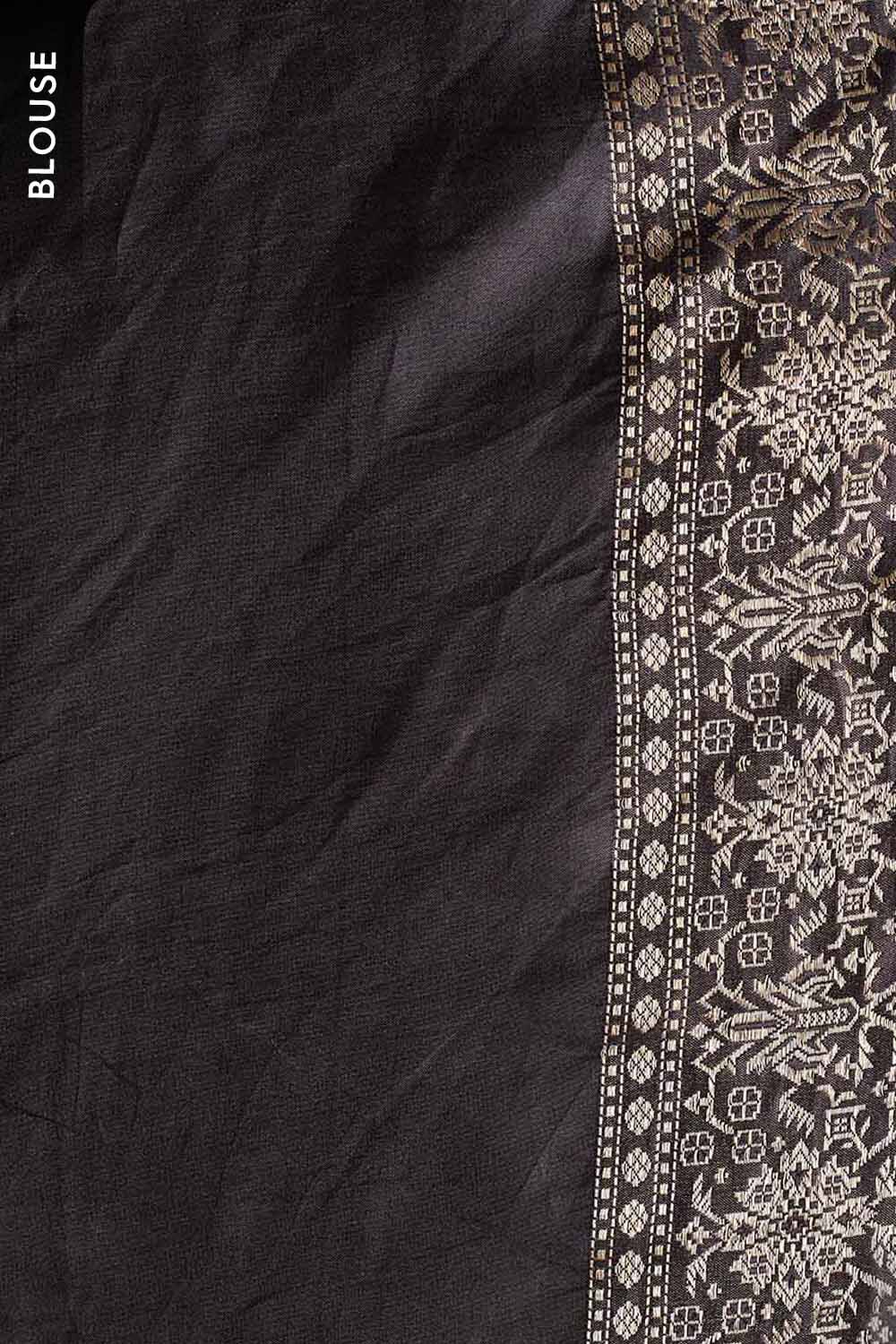 Violet Pure Silk Tanchoi Banarasi Saree image number null
