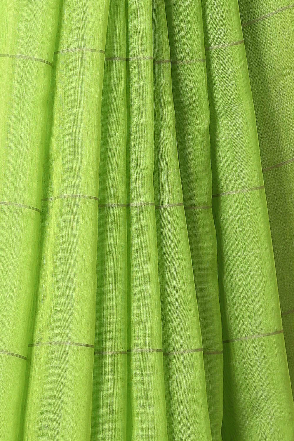 Light Green Pure Silk Cotton Bengal Saree image number null