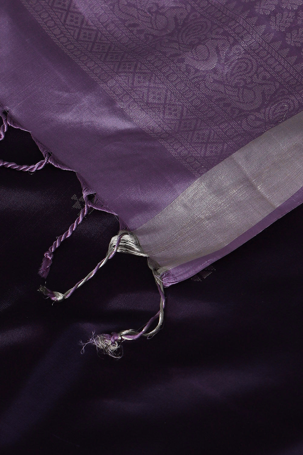 Dark Violet Pure Silk South Saree image number null