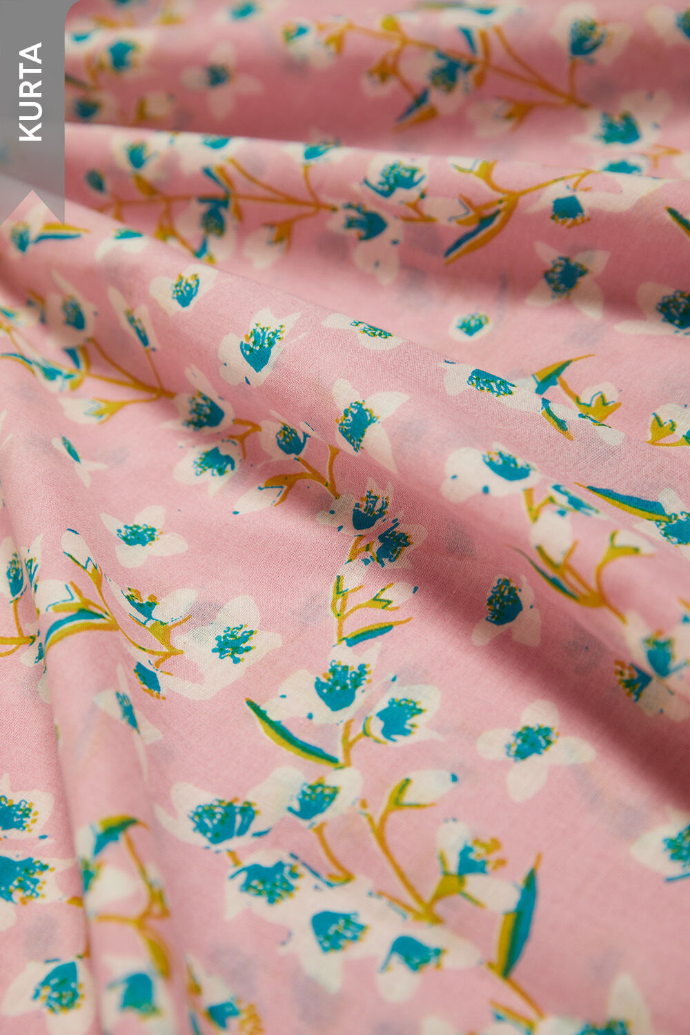 Pink Screen Printed Pure Cotton Unstitched Suit Set image number null