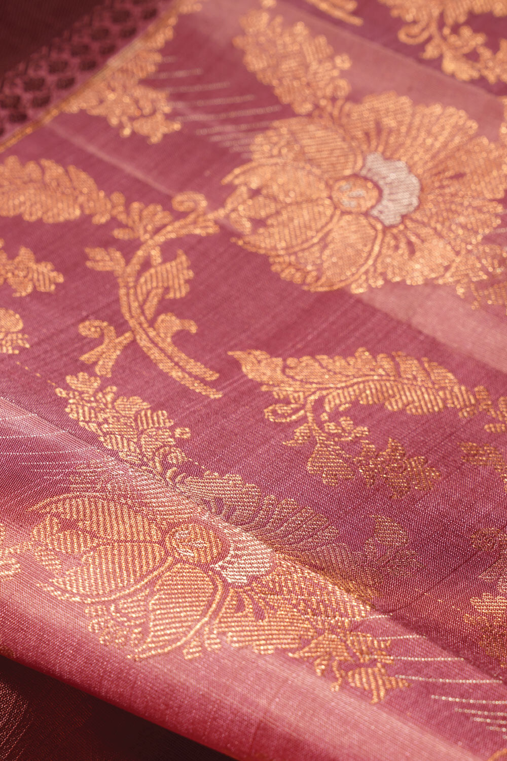 Light Pink Woven Pure Kanjivaram Silk Saree image number null
