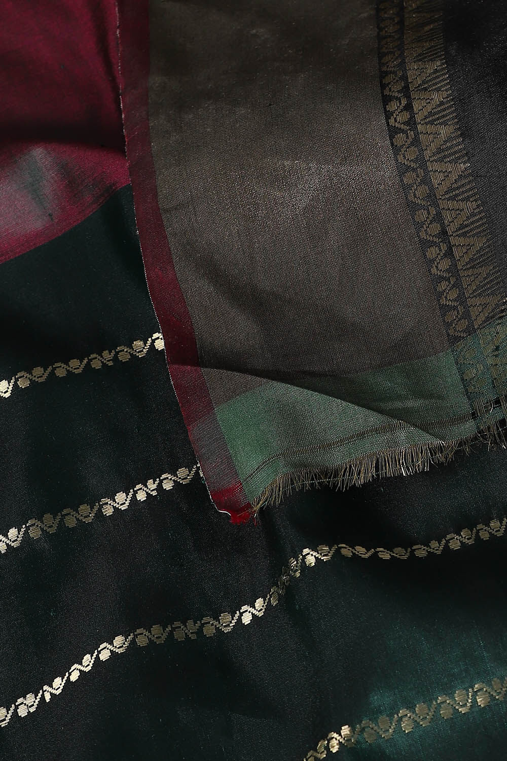 Green Pure Silk Extra Weft Saree image number null