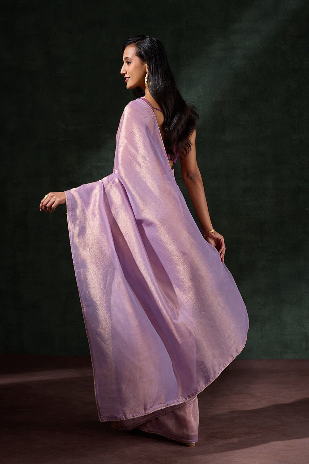 Purple Woven Tissue Saree image number null