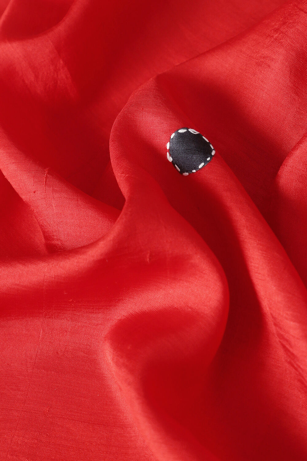 Red Pure Silk Hand Painted Saree image number null