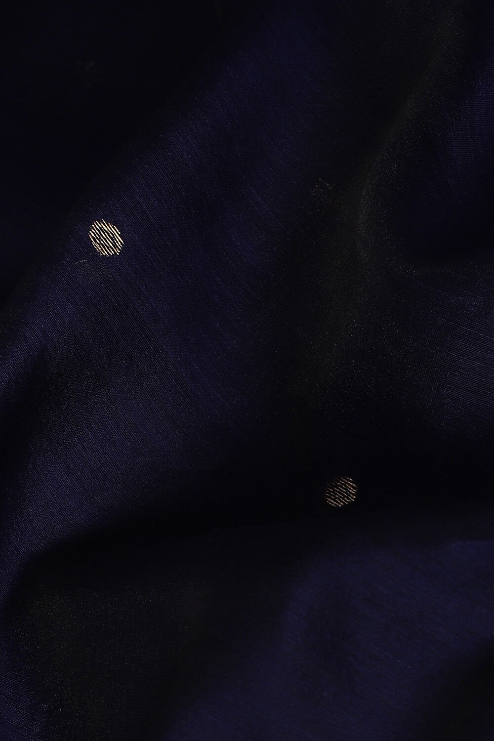 Blue Pure Silk Cotton Chanderi Saree image number null