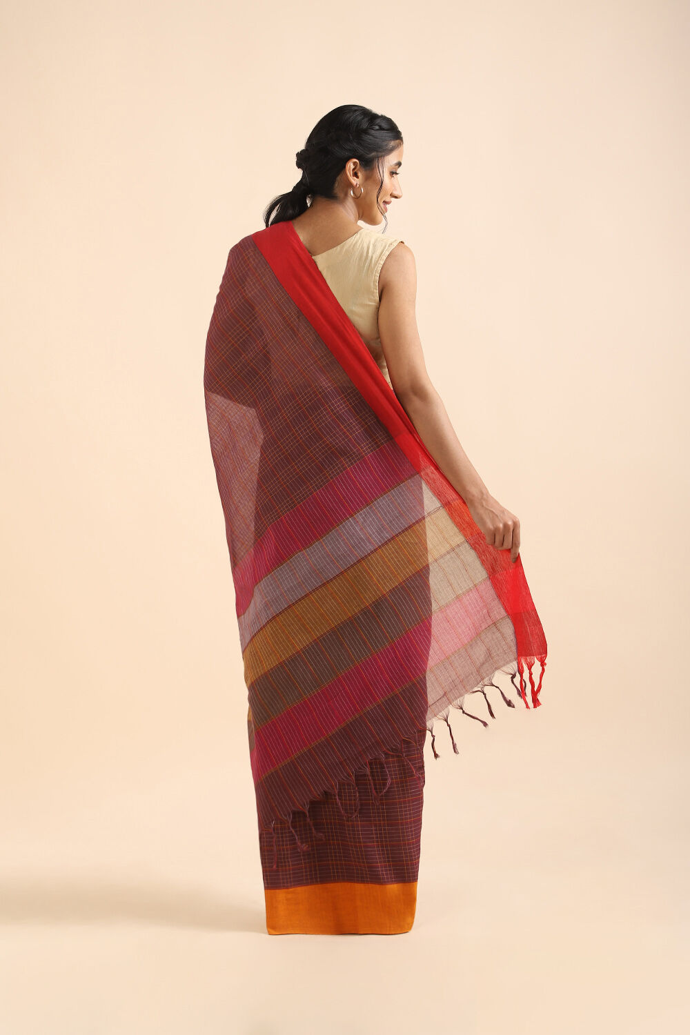 Violet Pure Cotton Naranyanpet Saree image number null