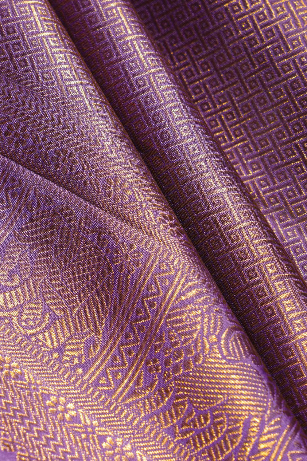 Light Orange Woven Pure Kanjivaram Silk Saree image number null