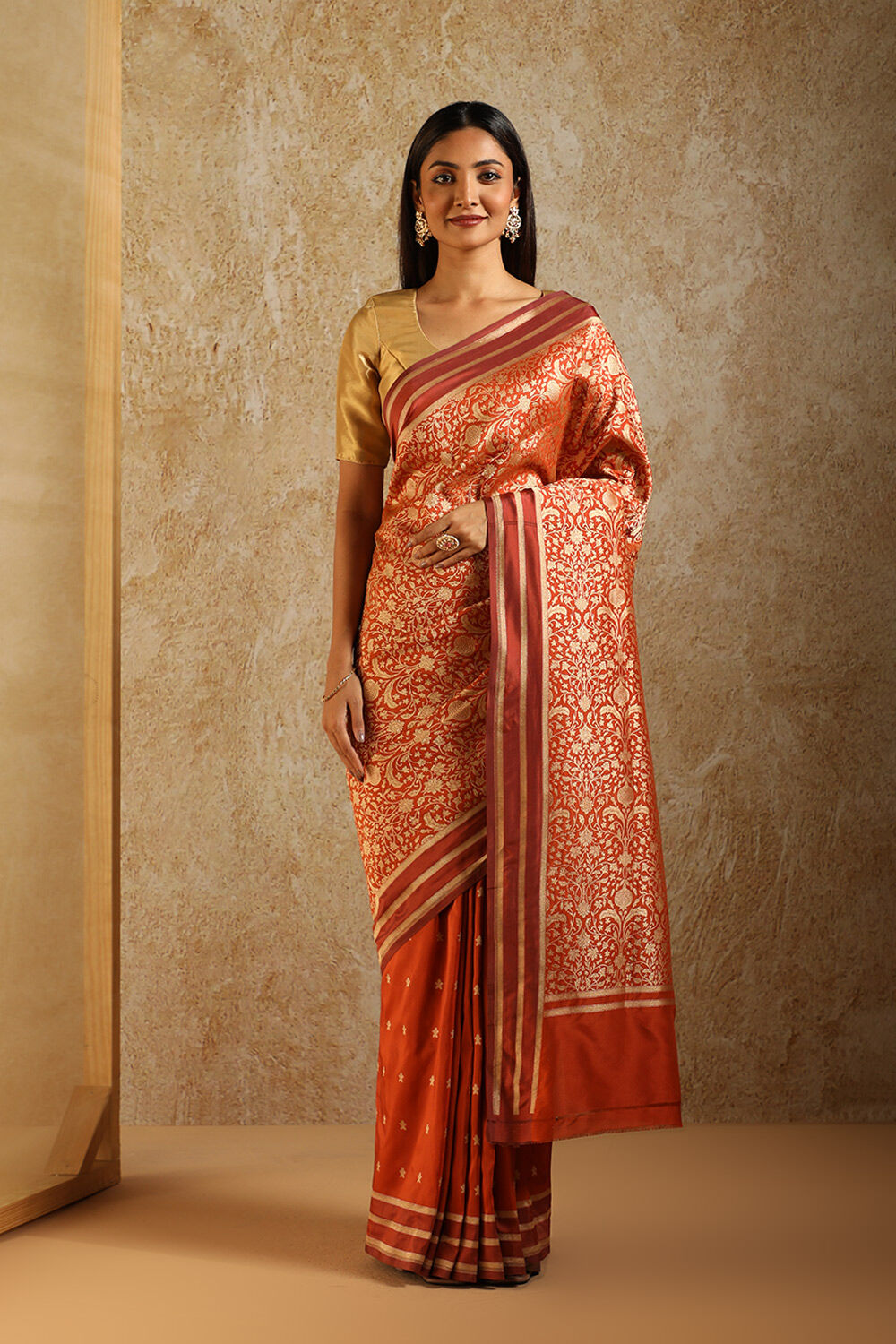 Red Banarasi Pure Silk Saree