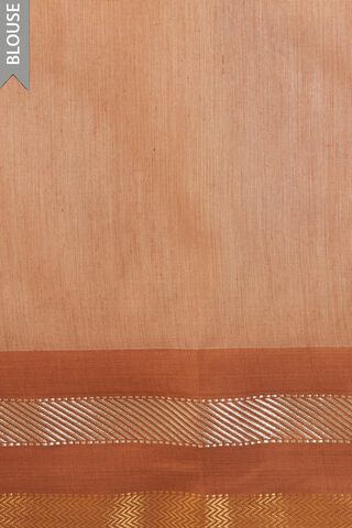 Off White Woven Pure Silk Cotton Maheshwari Saree thumbnail image number null