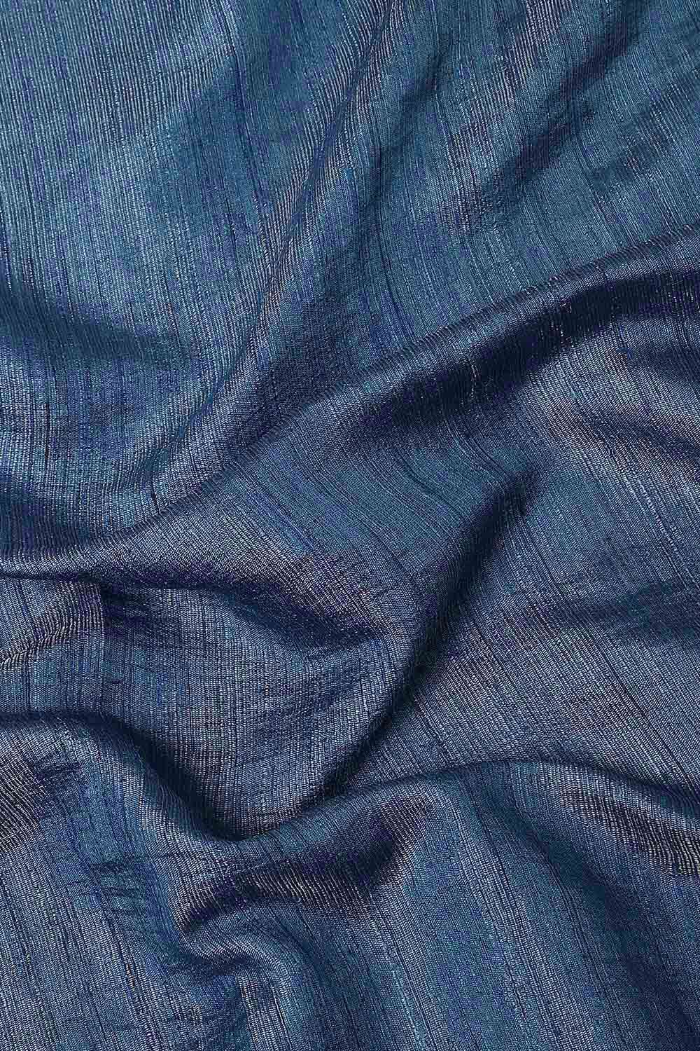 Blue Pure Tussar Silk Bhagalpuri Saree image number null