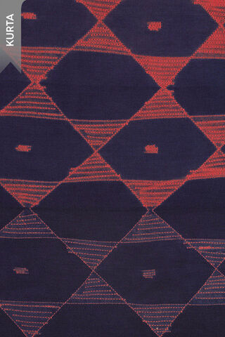 Blue Pure Cotton Ajrakh Unstitched Suit Set thumbnail image number null
