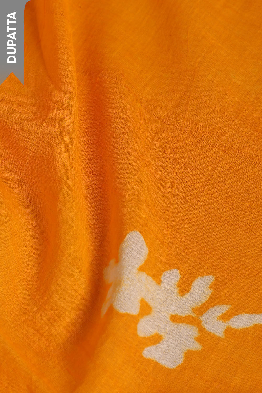 Yellow Pure Cotton Linen Dabu Block Printed Unstitched Suit Set image number null
