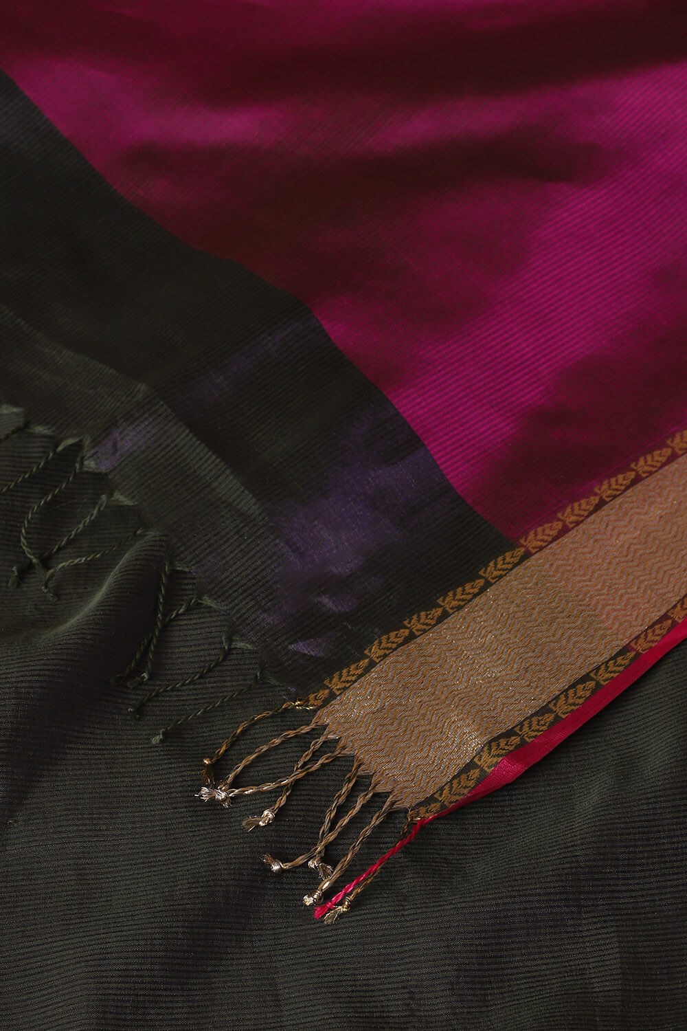 Purple Pure Cotton Tissue Maheswari Saree image number null